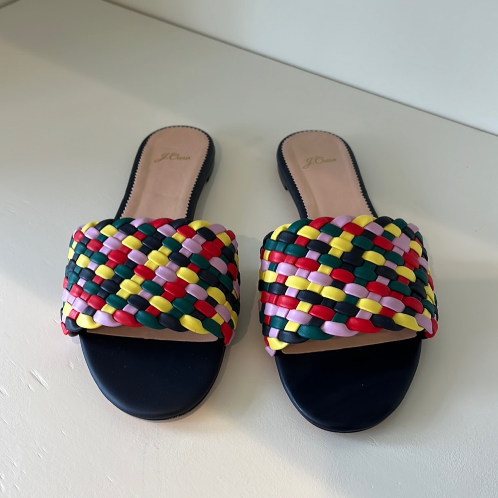 EUC Jcrew Baided Slides 8